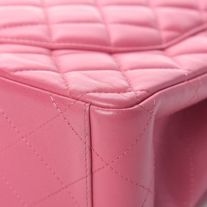 Chanel Lambskin Quilted Maxi Double Flap Dark Pink 11 of 19