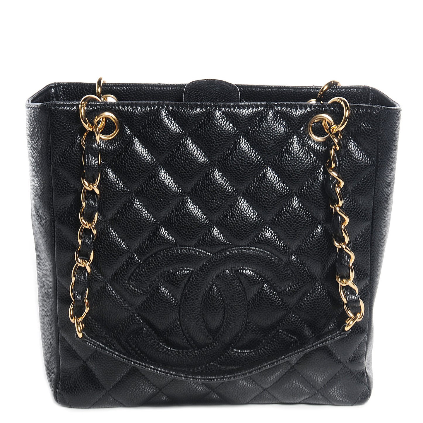 Caviar Petit Shopping Tote PST Black