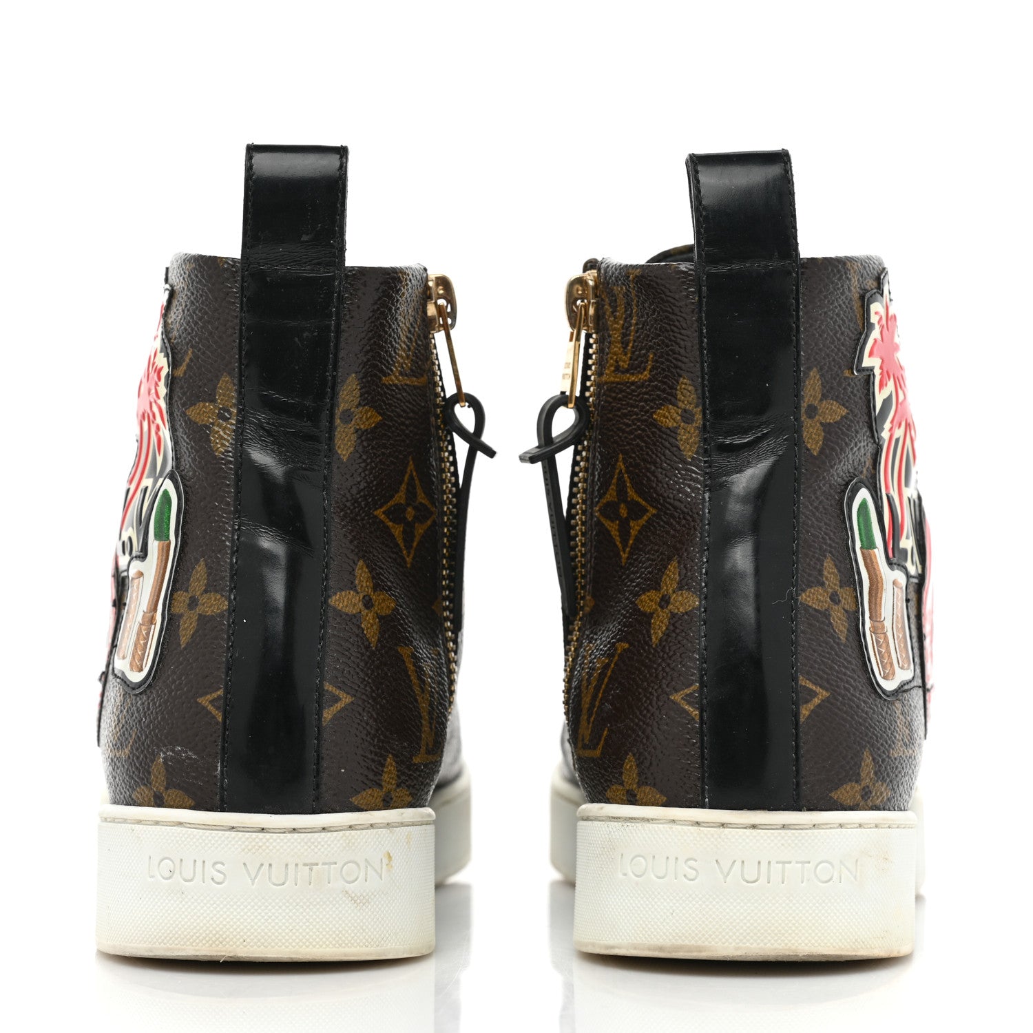 Louis Vuitton Calfskin Monogram World Tour Sneaker Boot 38.5 4 of 20