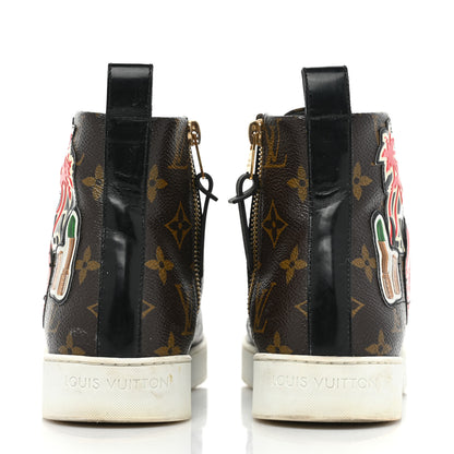 Louis Vuitton Calfskin Monogram World Tour Sneaker Boot 38.5 4 of 20
