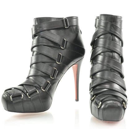 Christian Louboutin Leather Nitoinimoi 120 Bandage Ankle Boots 40 1 of 6