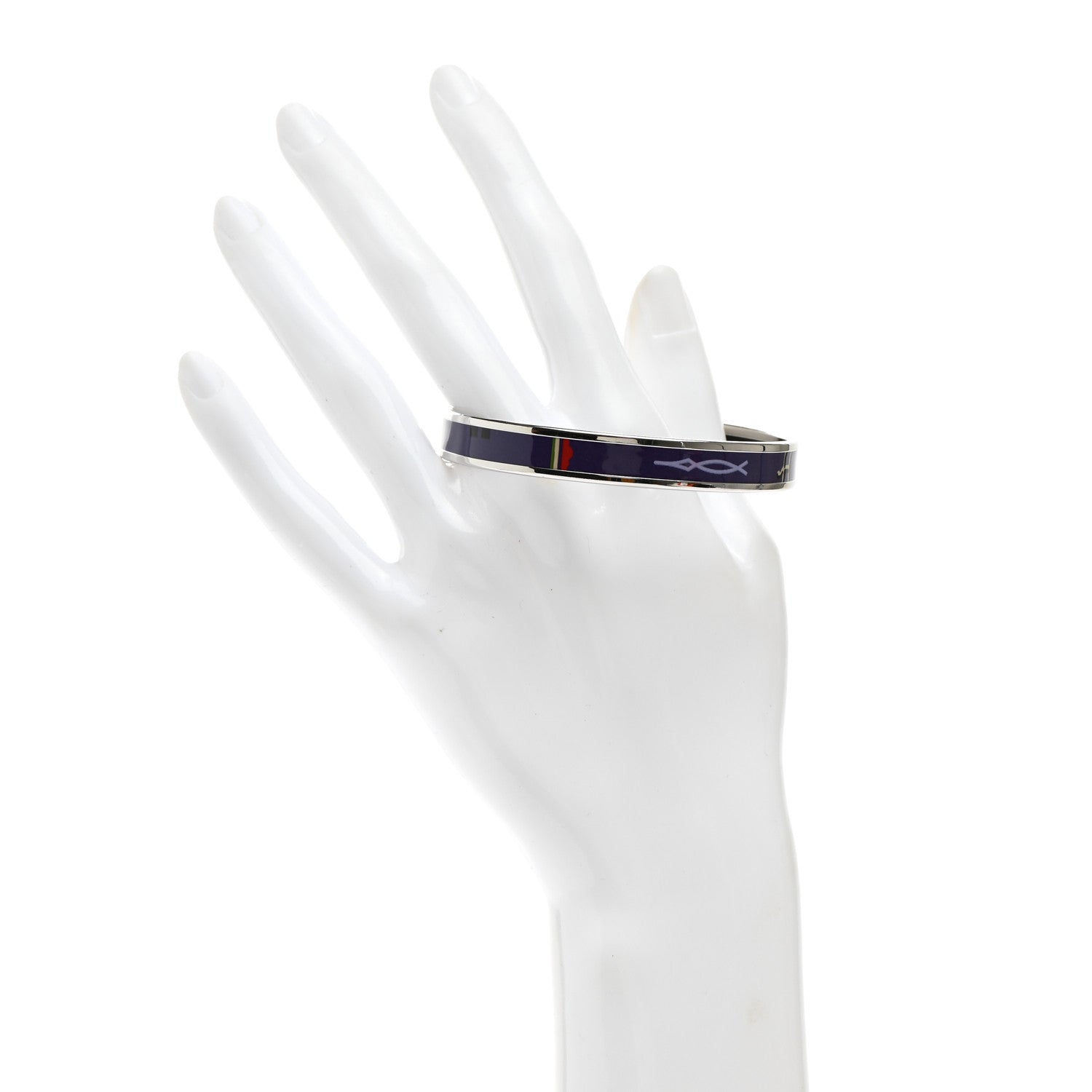Hermes Enamel Printed Narrow Bracelet 62 2 of 6