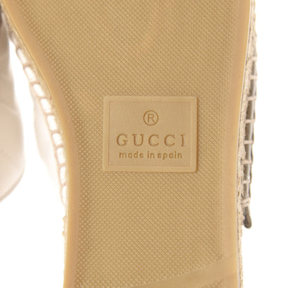 Gucci Nappa Matelasse GG Marmont Espadrille Slippers 39 Great White 7 of 10
