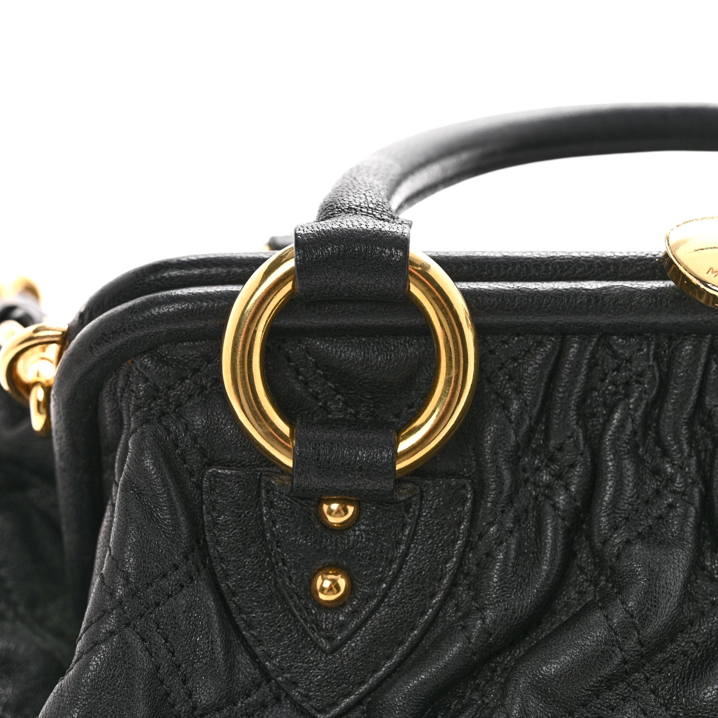 Calfskin Quilted Stam Black