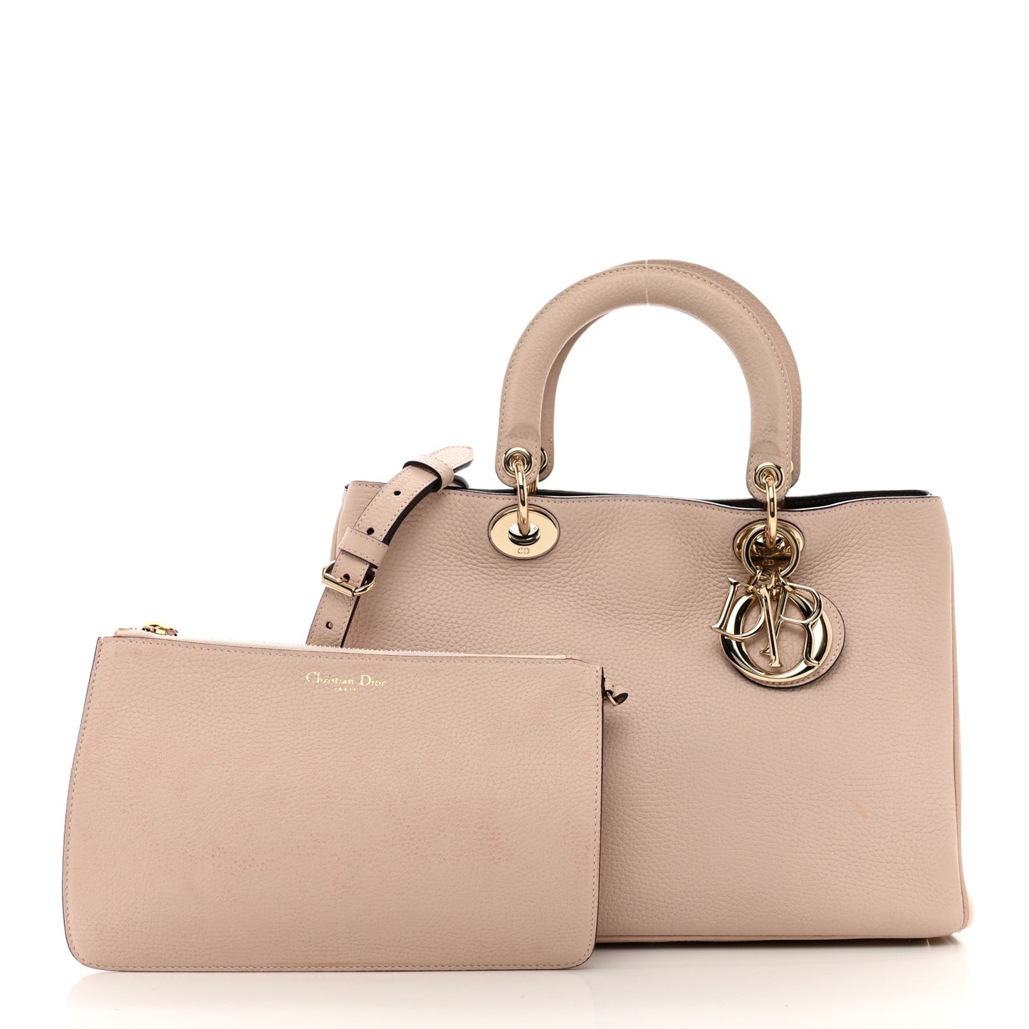Bullcalf Medium Diorissimo Tote Rose Poudre