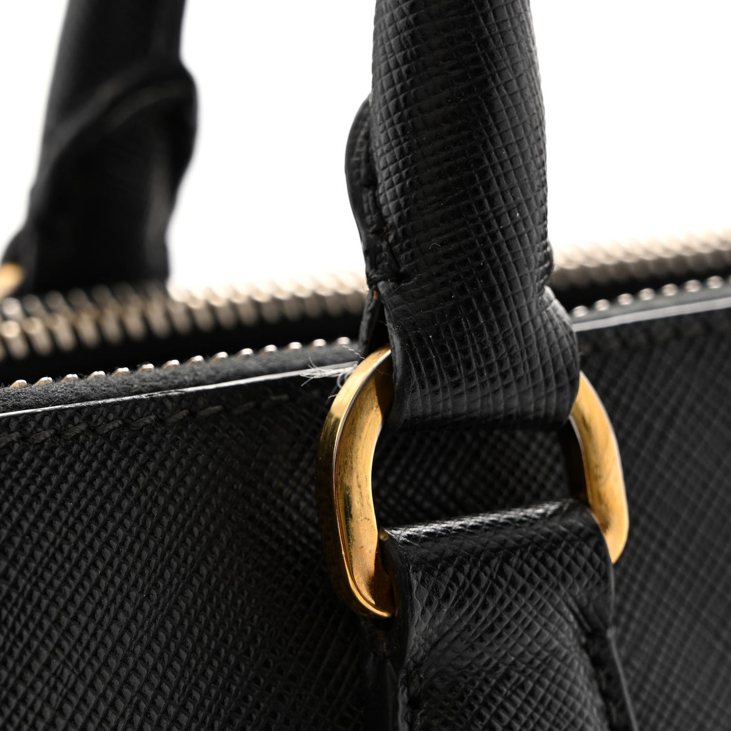 Saffiano Medium Galleria Double Zip Tote Black