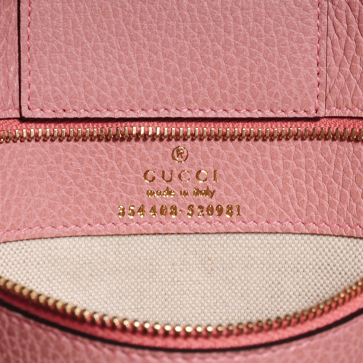 Gucci Dollar Calfskin Small Swing Tote Grey Field Soft Pink 10 of 19