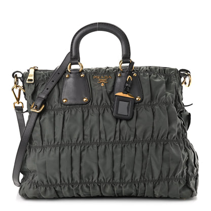 Prada Tessuto Nylon Gaufre Tote Fumo 1 of 18