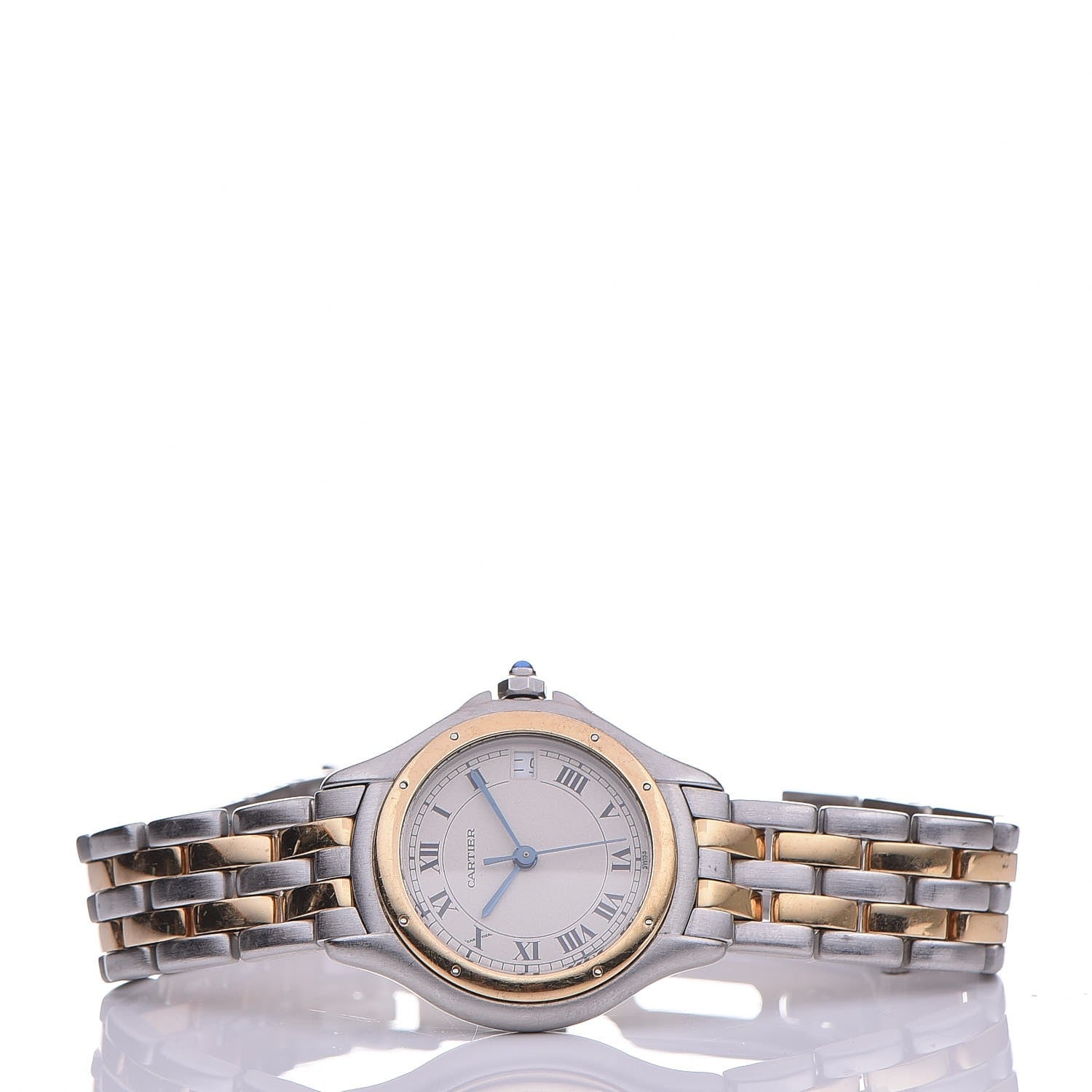Cartier Stainless Steel 18K Yellow Gold 26mm Cougar Quartz Watch 2 of 6