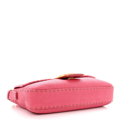 Fendi Calfskin Romano Selleria Baguette Pink 4 of 14