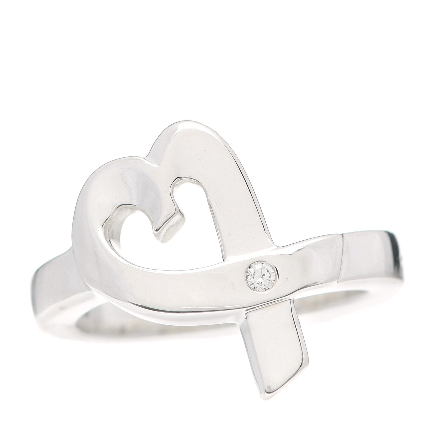 Sterling Silver Paloma Picasso Diamond Loving Heart Ring 49 4.75