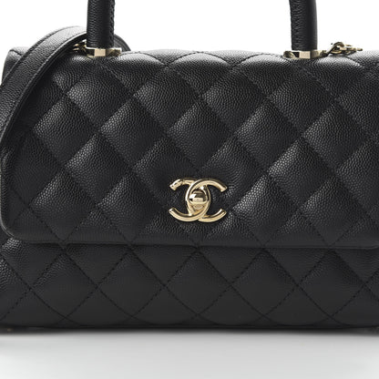 Chanel Caviar Quilted Mini Coco Handle Flap Black 9 of 11