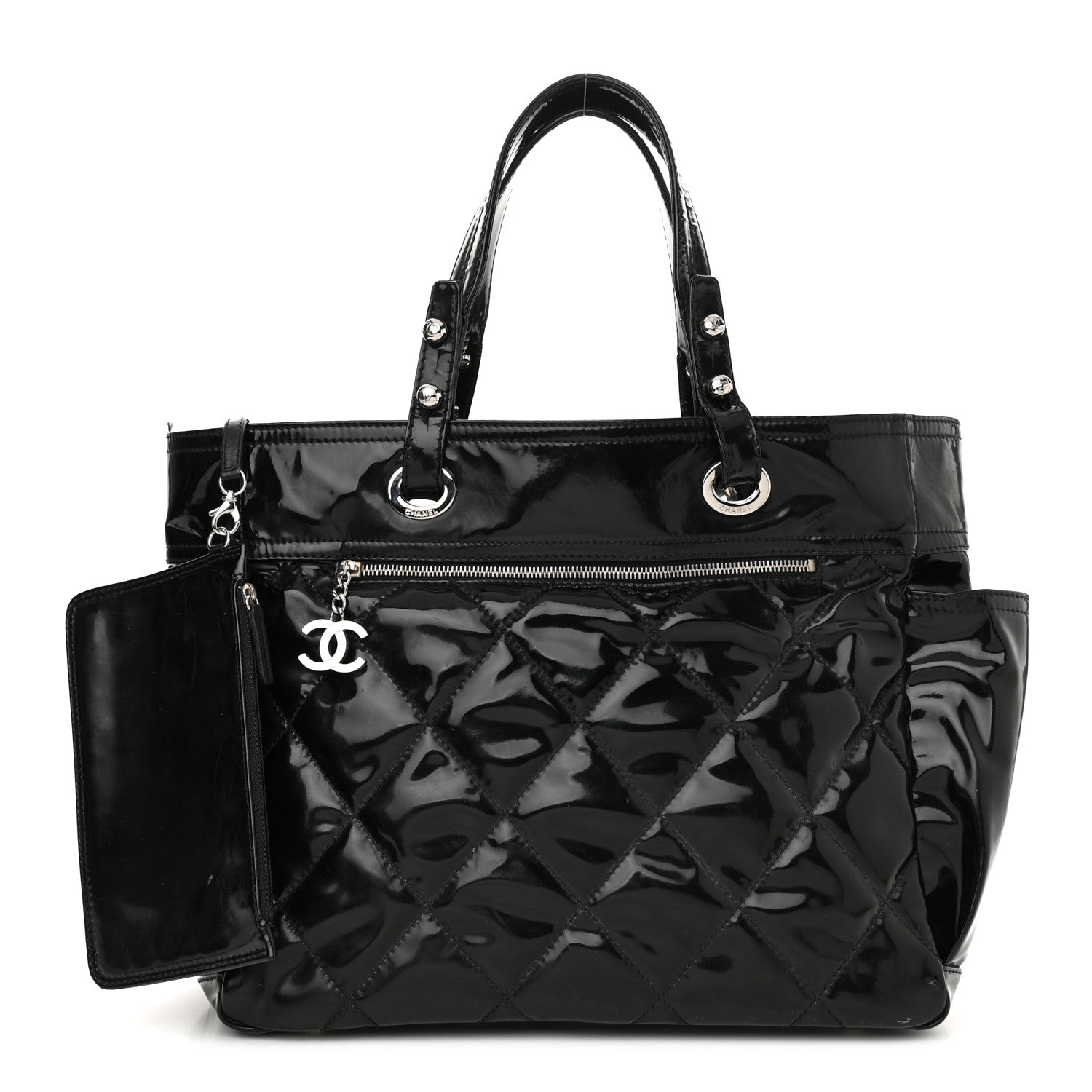 Chanel Vinyl Quilted Large Paris Biarritz Tote Black 1 of 17