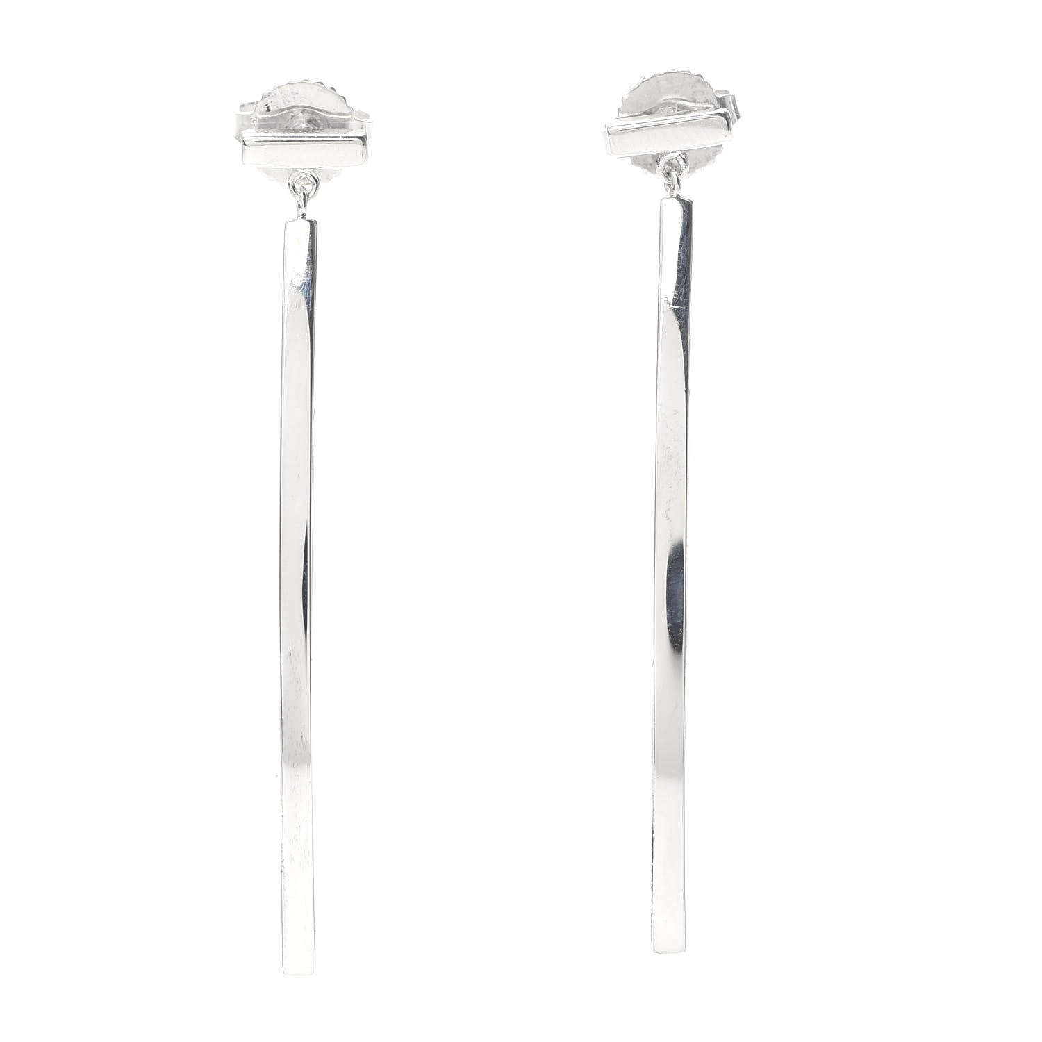 Tiffany Sterling Silver T Wire Bar Earrings 1 of 4