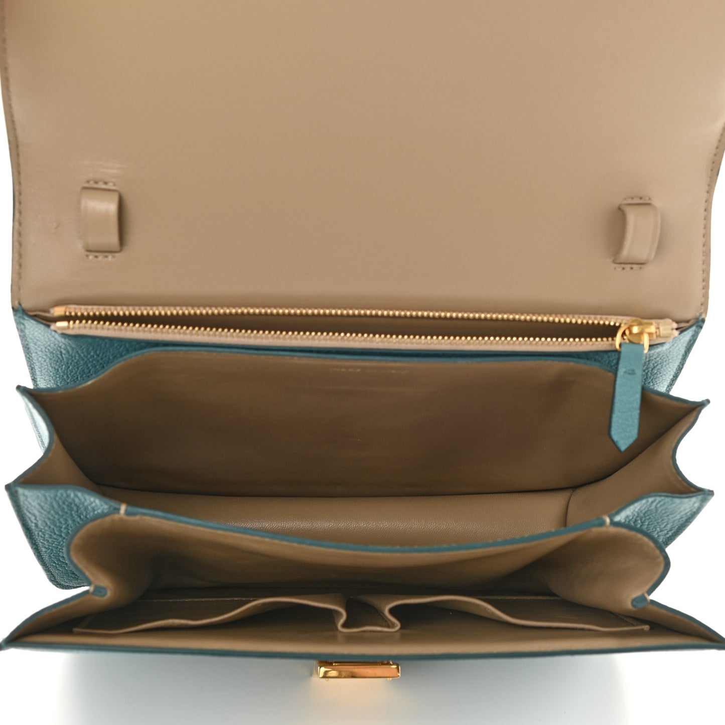 Goatskin Medium Classic Box Flap Bag Antarctic