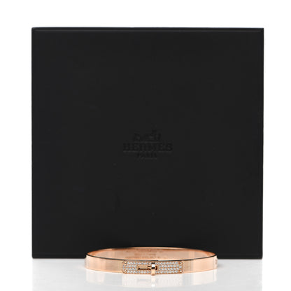 Hermes 18K Rose Gold Diamond PM Kelly Pave Bracelet SH 5 of 5