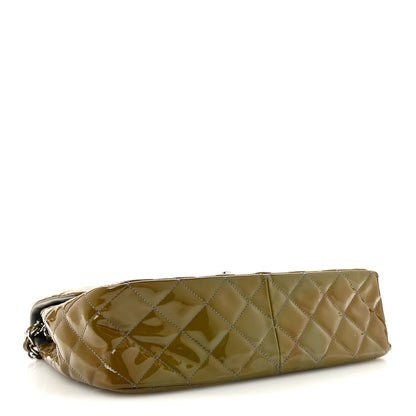 Chanel Patent Quilted Jumbo Single Flap Grey 3 of 10