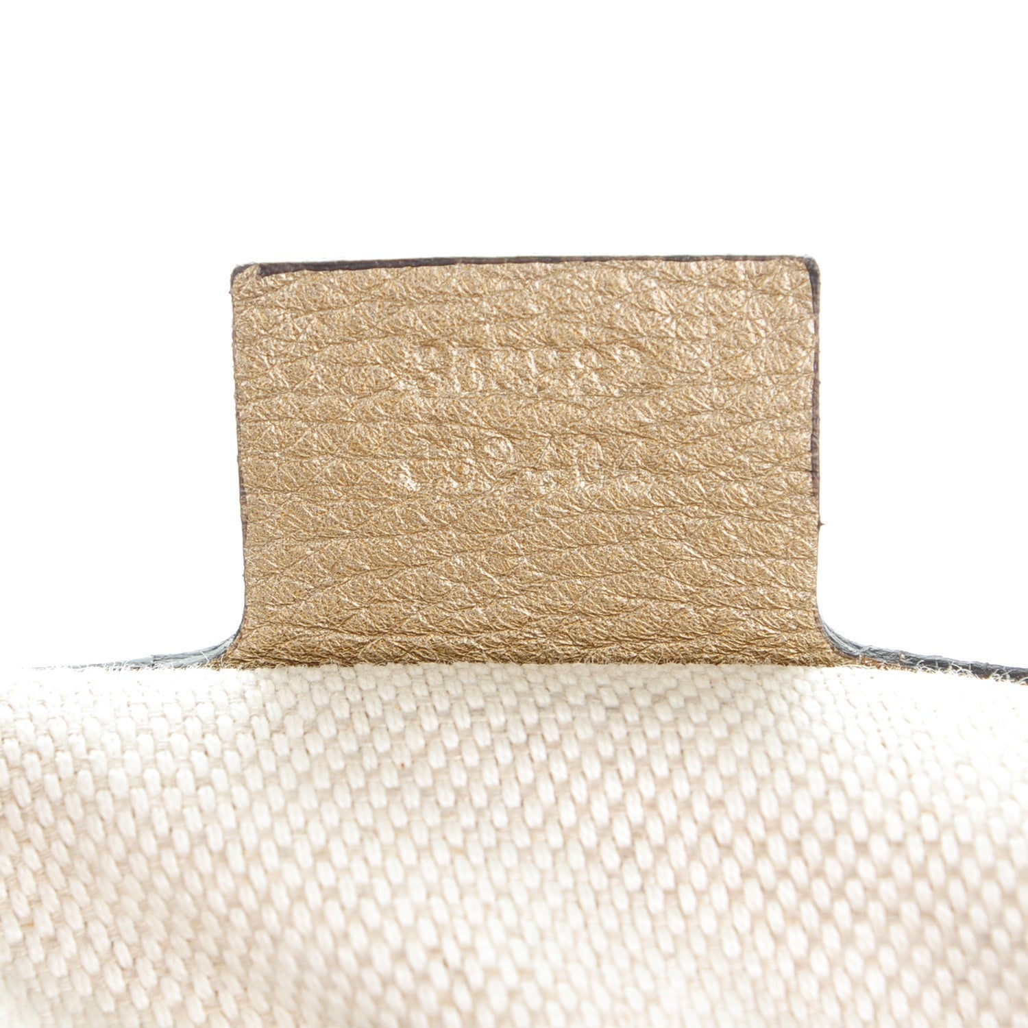 Gucci Metallic Pebbled Calfskin Medium Soho Chain Shoulder Bag Golden Beige 7 of 8