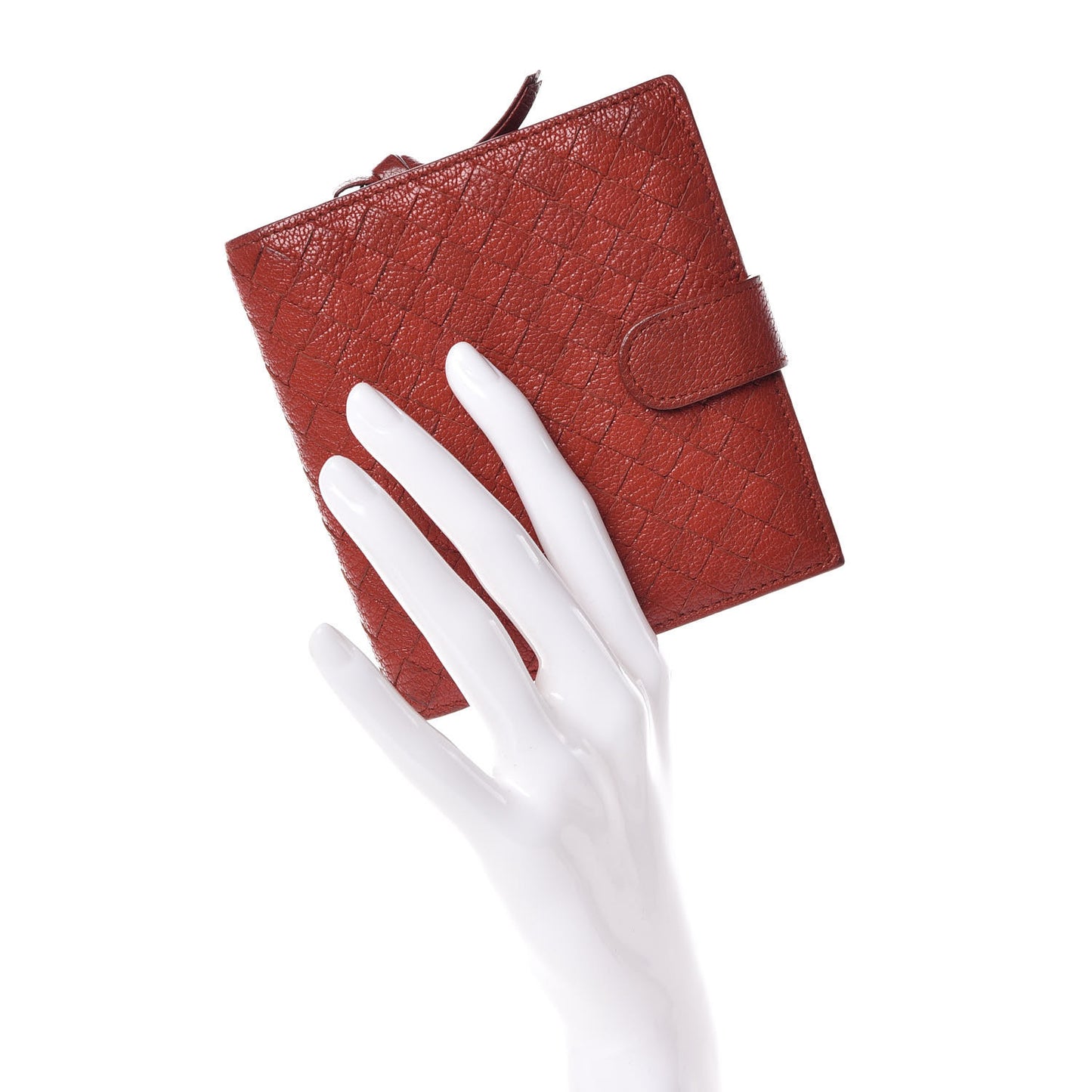 Goatskin Intrecciato French Compact Wallet