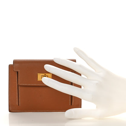 Hermes Epsom Kelly Pocket Compact Wallet Gold 2 of 8