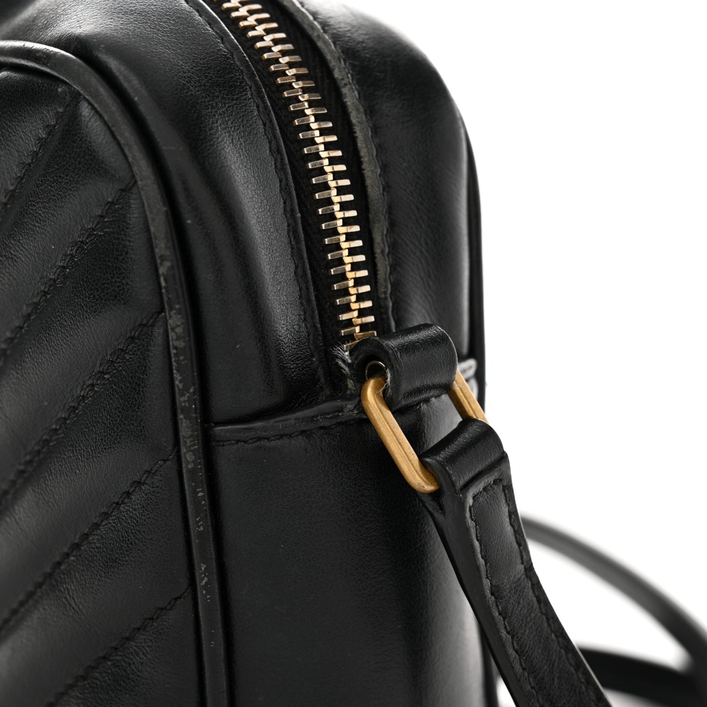 Calfskin Matelasse Monogram Lou Camera Bag Black
