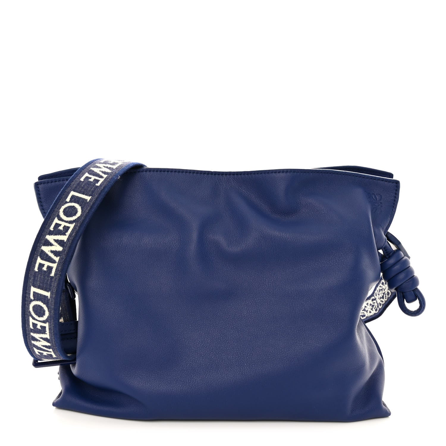 Loewe Satin Calfskin Monochrome Flamenco Knot Clutch Deep Purple Glaze 1 of 11