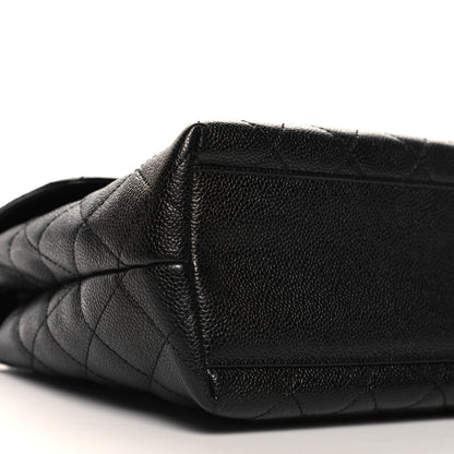 Chanel Caviar Quilted Jumbo Kelly Flap Black 9 of 10