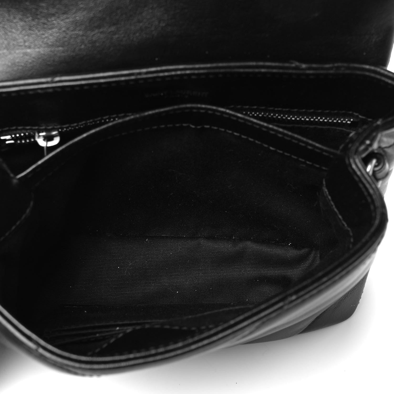 Saint Laurent Calfskin Y Quilted Monogram Toy Loulou Crossbody Bag Black 4 of 4
