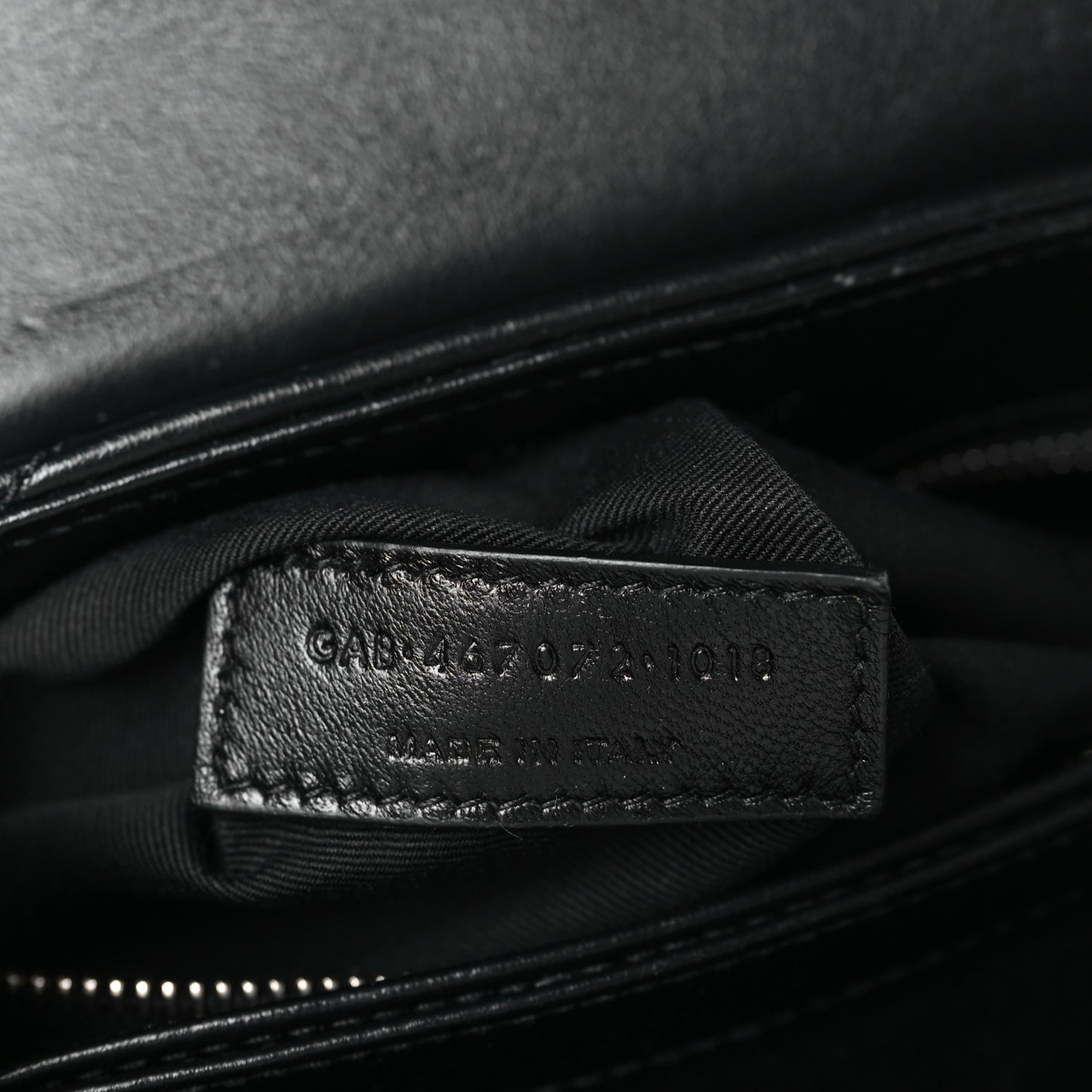 Calfskin Y Quilted Monogram Toy Loulou Crossbody Bag Black