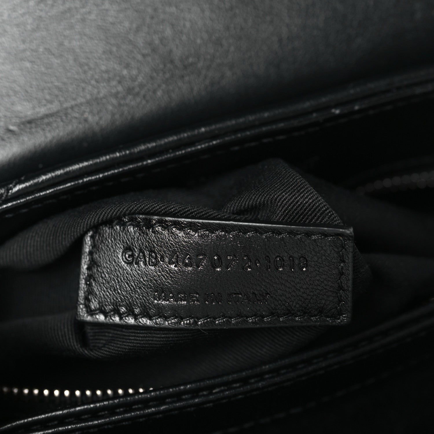 Saint Laurent Calfskin Y Quilted Monogram Toy Loulou Crossbody Bag Black 7 of 9