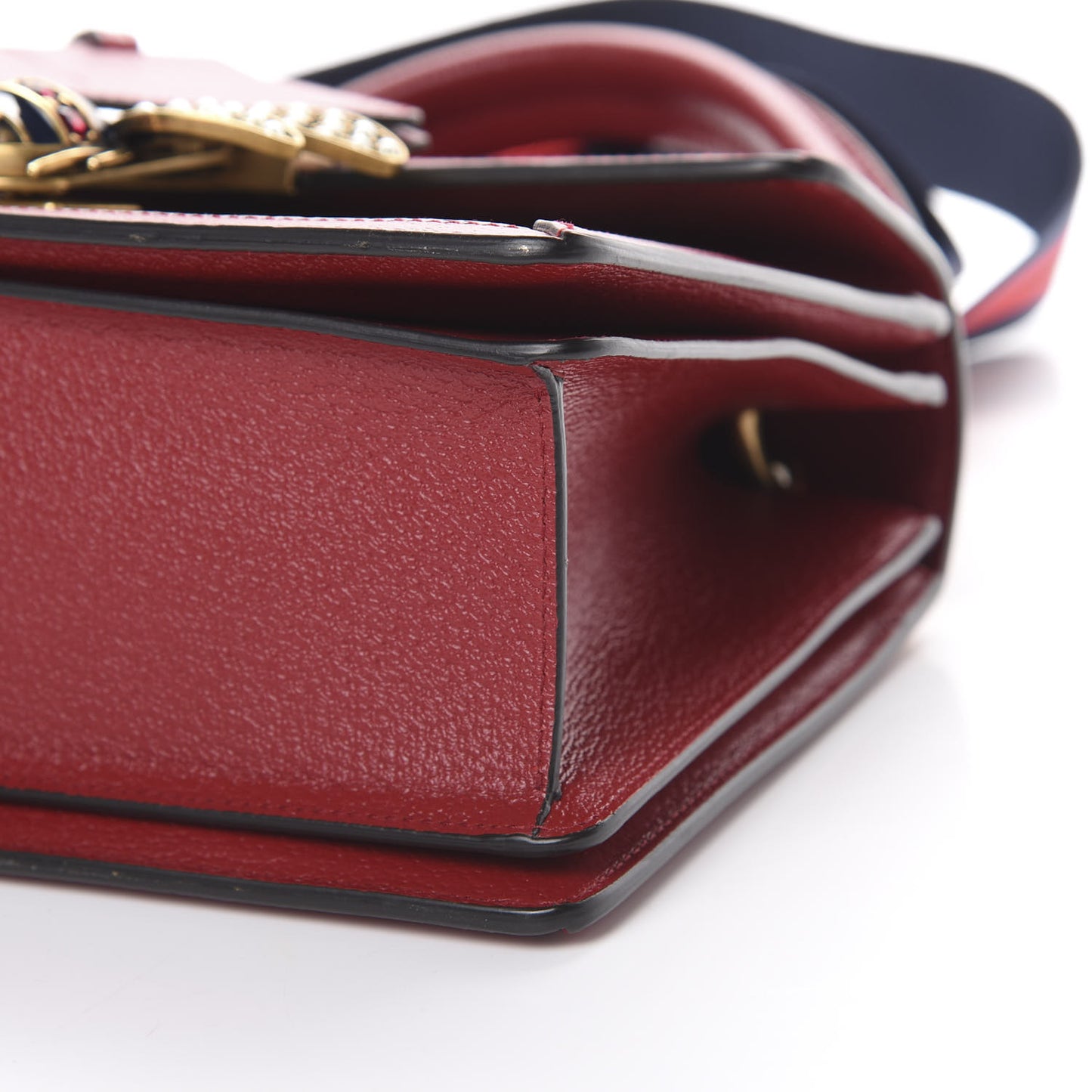 GG Supreme Monogram Small Queen Margaret Top Handle Bag Red