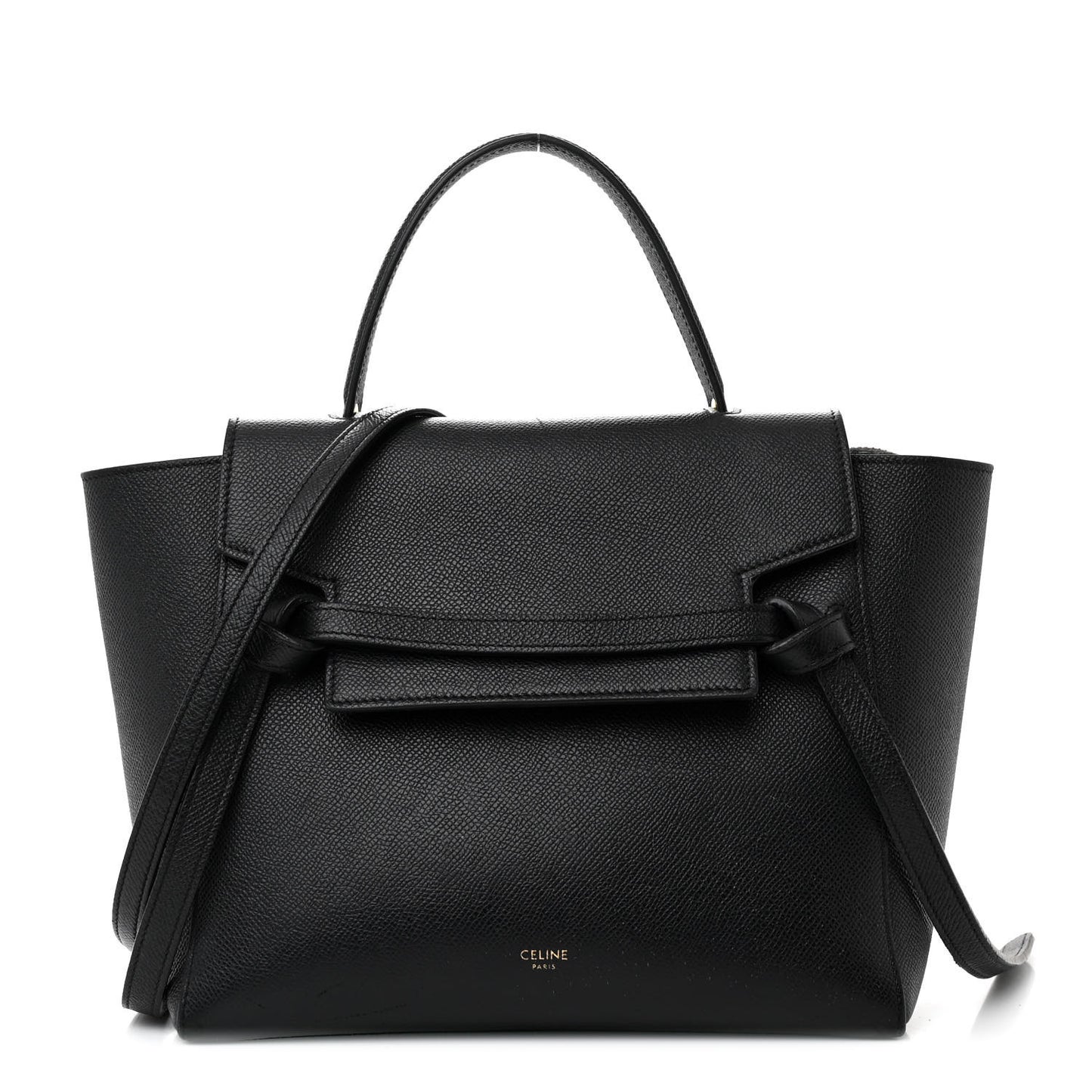 Grained Calfskin Micro Belt Bag Black
