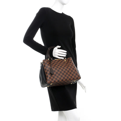 Louis Vuitton Damier Ebene Cuir Taurillon Brittany Black 3 of 8