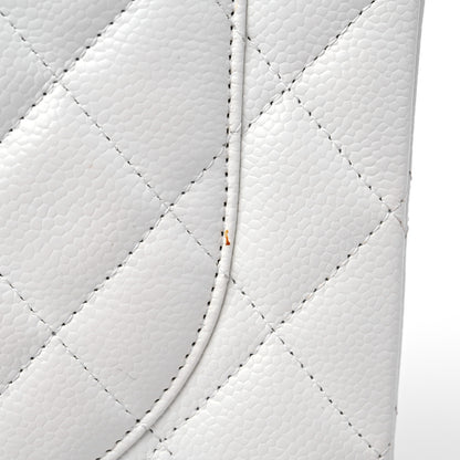 Chanel Caviar Quilted Maxi Double Flap White 15 of 15