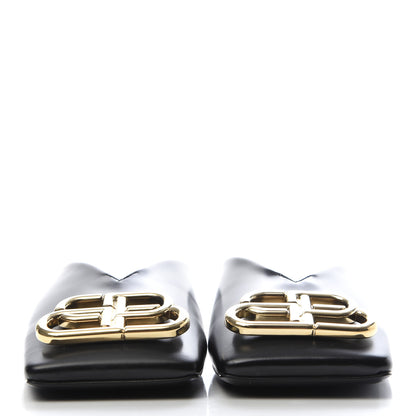 Balenciaga Soft Calfskin Double Square BB 5mm Mules 38 Black 3 of 9