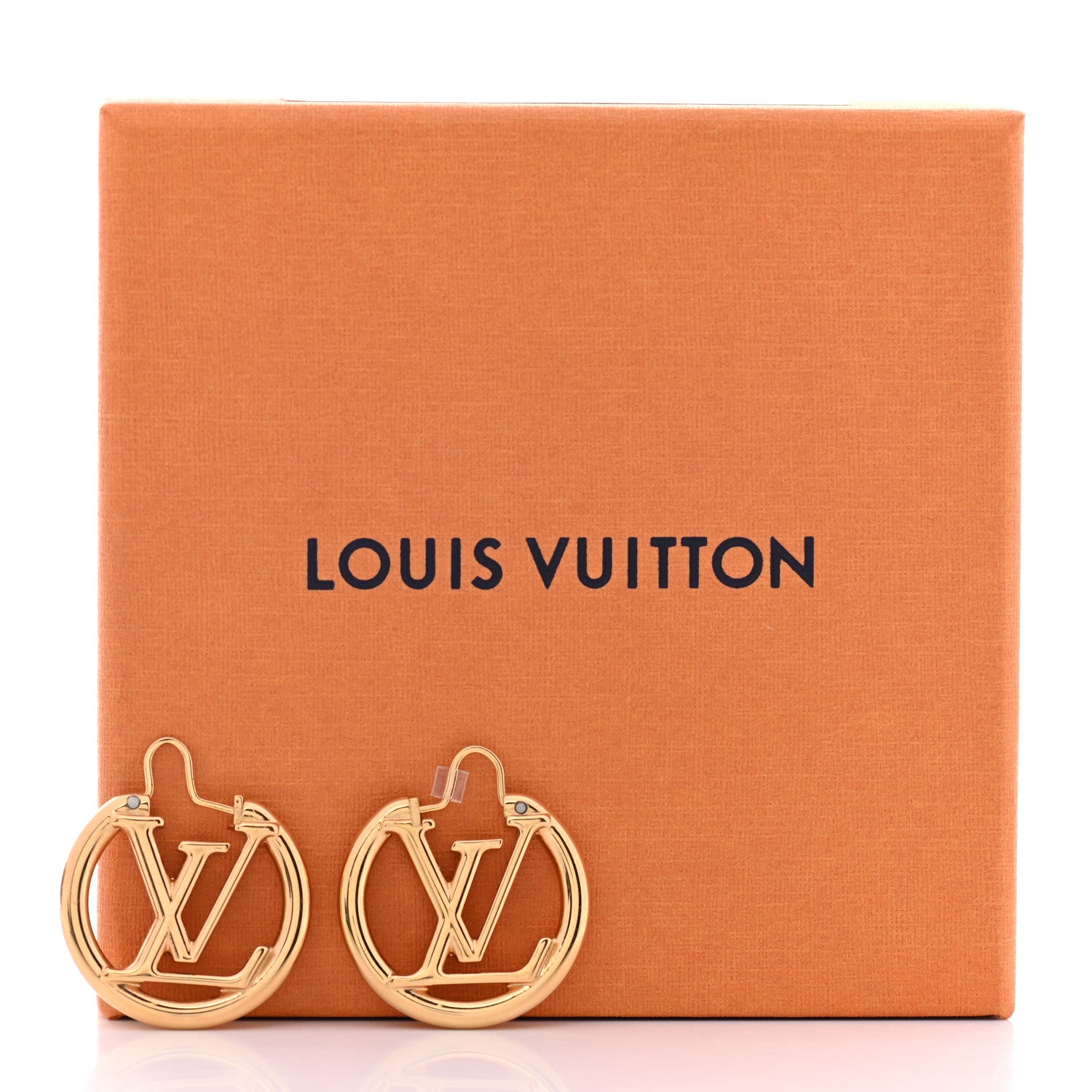 Louis Vuitton Metal Small Louise Hoop Earrings Gold 5 of 5