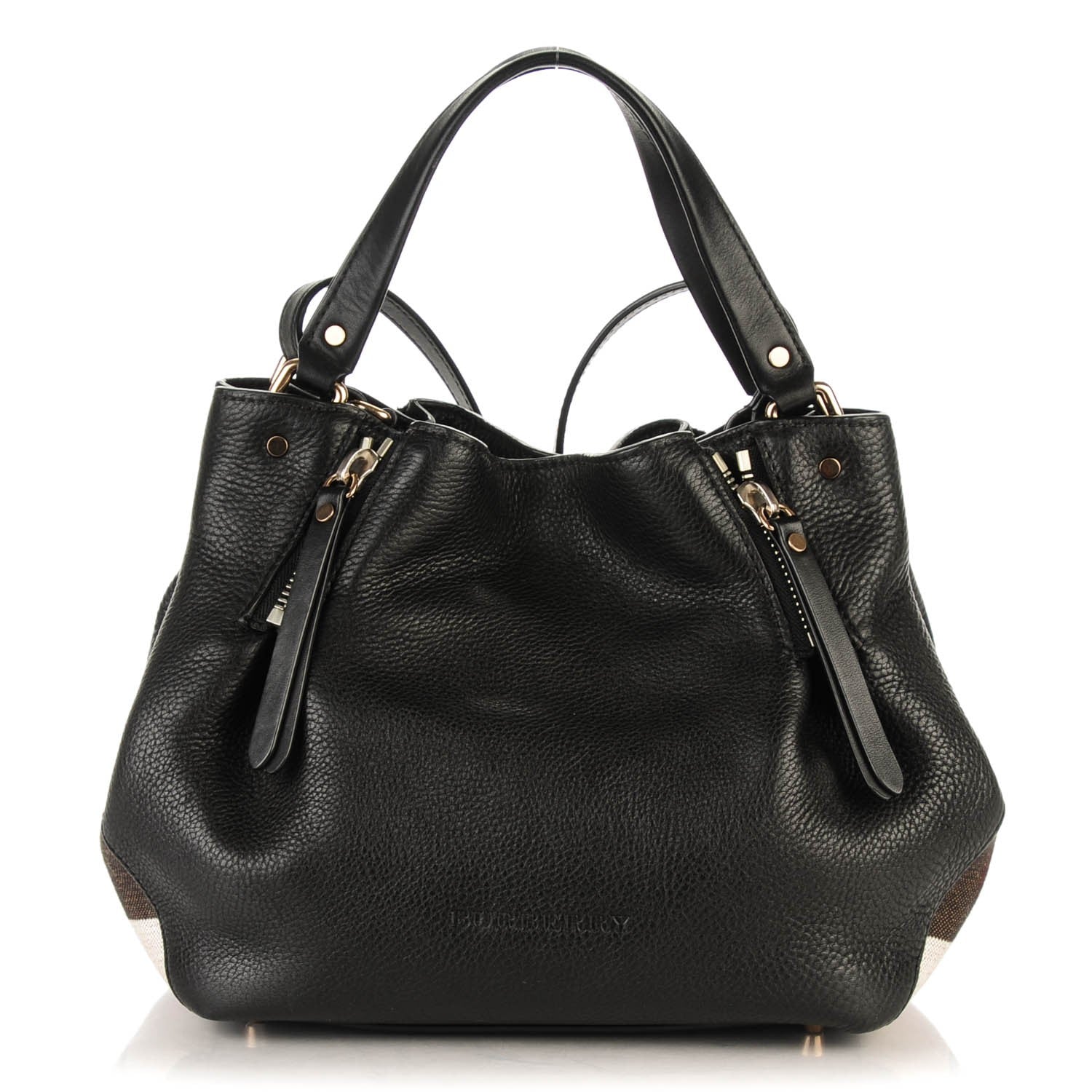 Burberry Calfskin Canvas Mega Check Small Maidstone Black 1 of 8