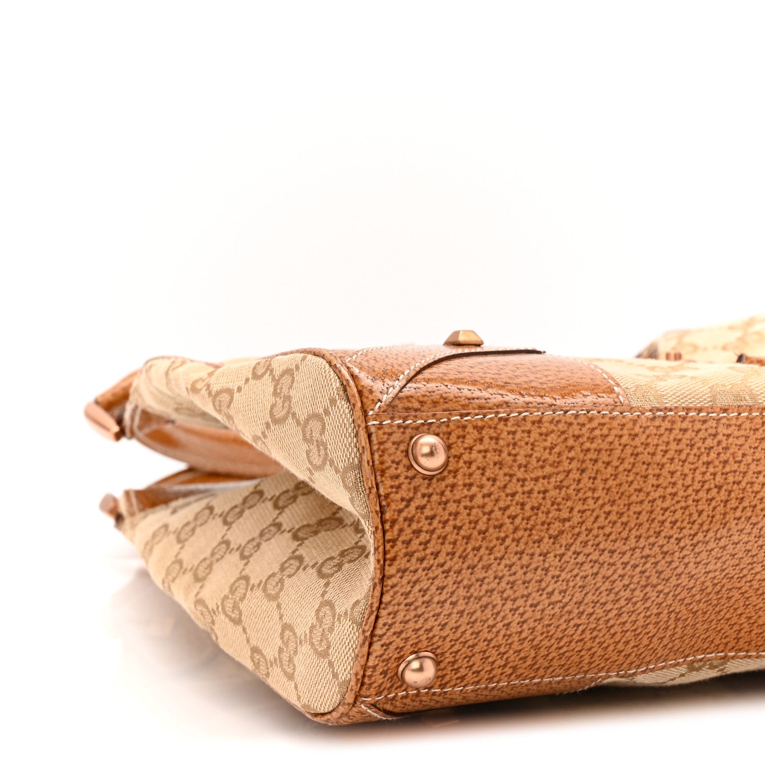 Gucci Monogram Calfskin Large Bardot Shoulder Bag Light Brown 9 of 10
