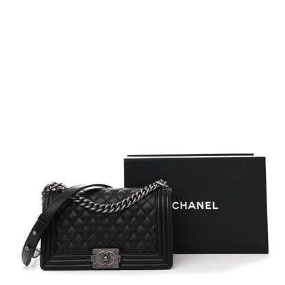 Chanel Caviar Quilted Medium Boy Flap Black 11 of 11
