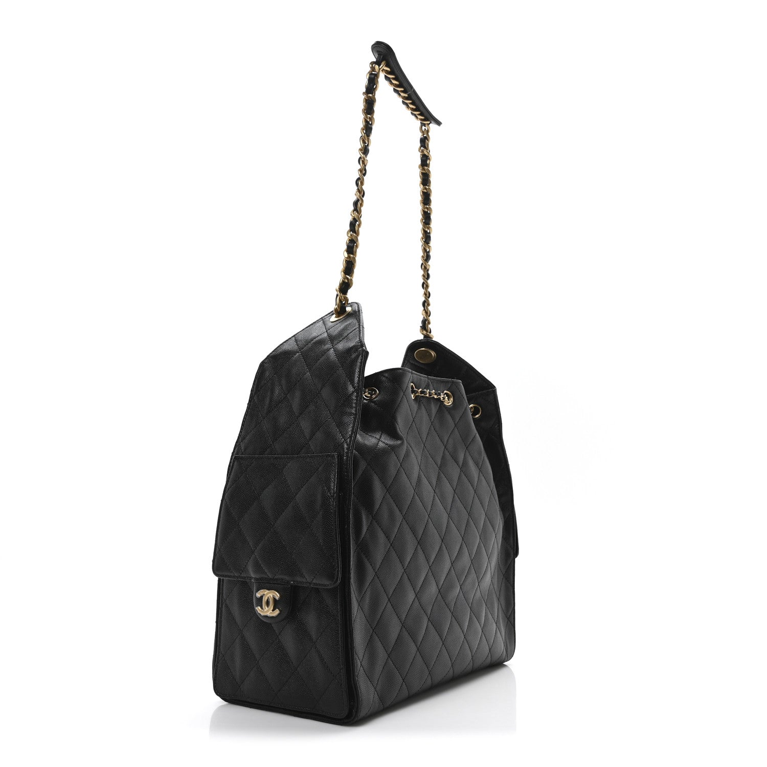 Chanel Caviar Quilted Medium Chanel 25 Handbag Black 4 of 12