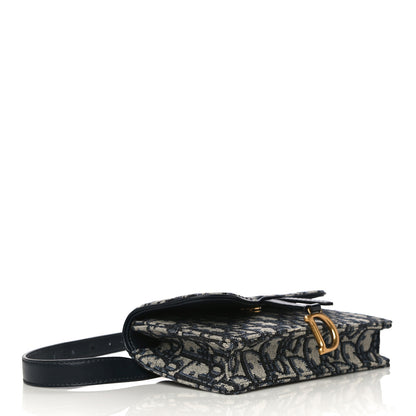 Christian Dior Oblique Saddle Belt Bag Blue 4 of 13