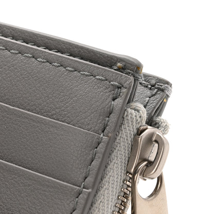 Bottega Veneta Metallic Patent Calfskin Maxi Intrecciato Small Bi-Fold Zip Wallet Silver 9 of 12