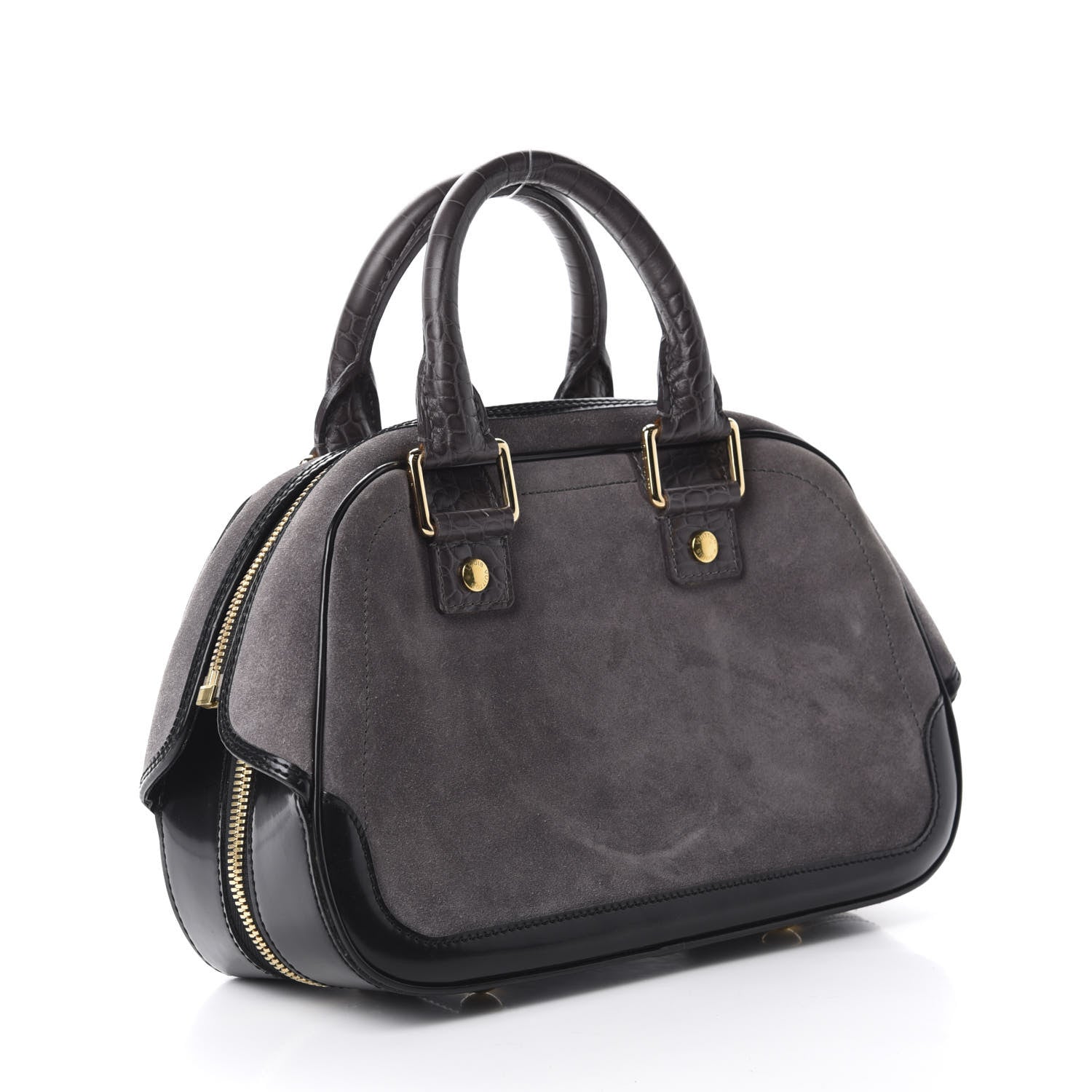 Louis Vuitton Havane Stamped Trunk Bowler PM Gray 3 of 10