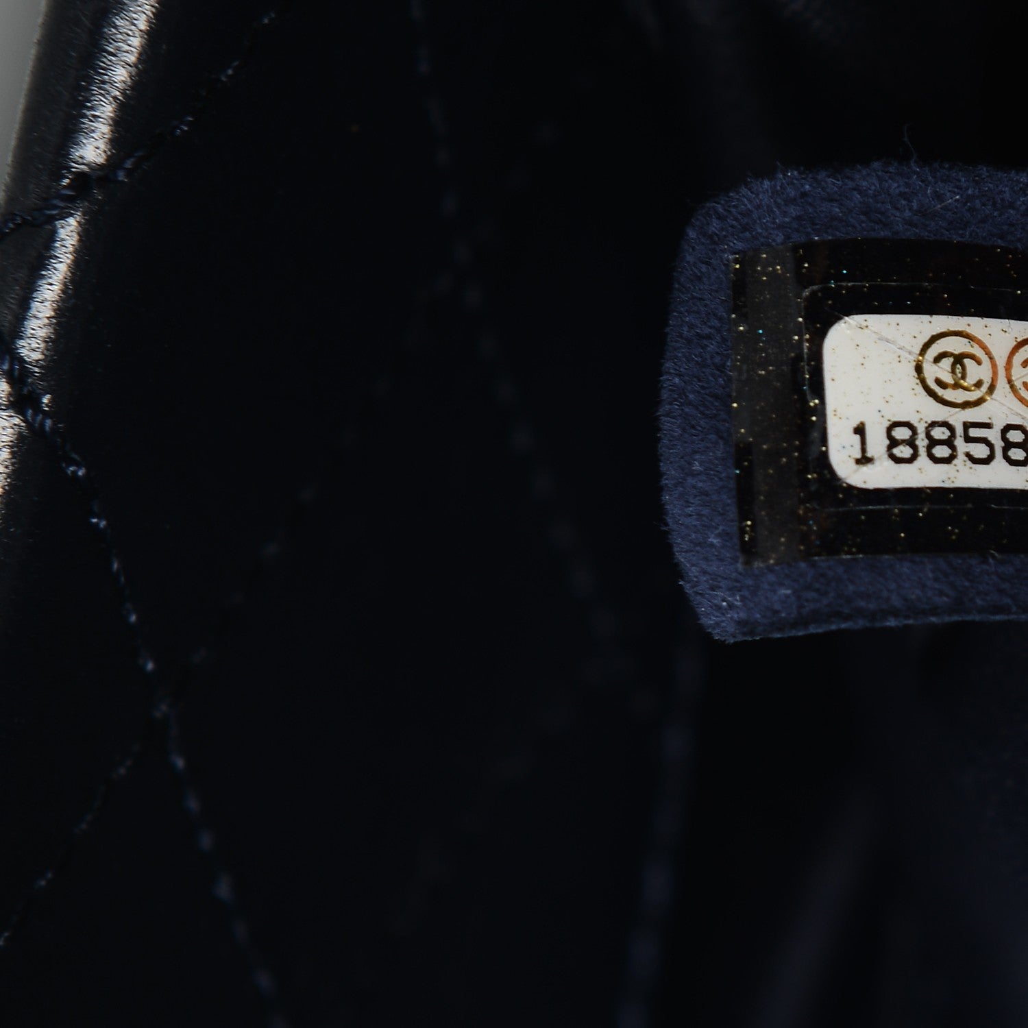 Chanel Lambskin Quilted Large Tote Navy 7 of 10