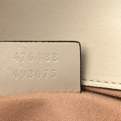 Gucci Calfskin Matelasse Super Mini GG Marmont Shoulder Bag White 7 of 9