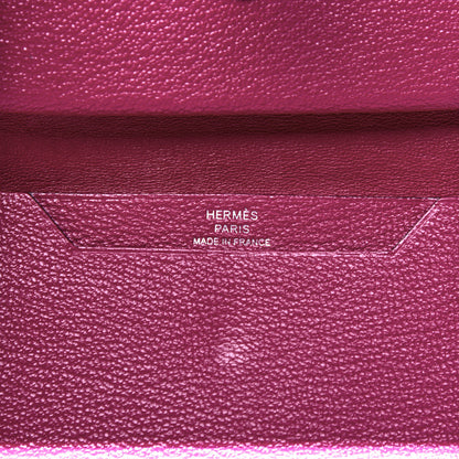 Hermes Chevre Mysore Mini Bearn Wallet Rose Pourpre 6 of 8