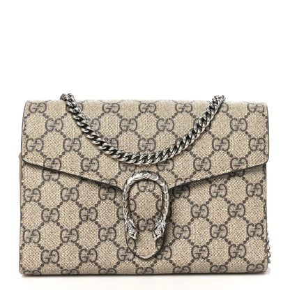 Gucci GG Supreme Monogram Mini Dionysus Chain Wallet Beige Taupe 1 of 13