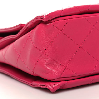 Chanel Calfskin Stitched Double Flap Bag Pink 10 of 11