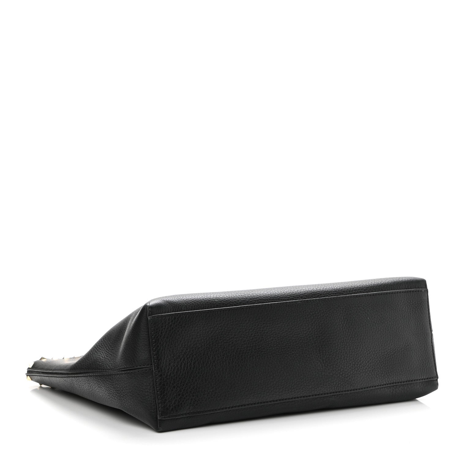 Valentino Garavani Grained Calfskin Rockstud Shoulder Tote Black 4 of 10
