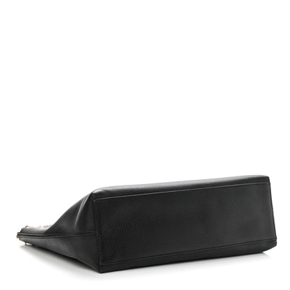 Valentino Garavani Grained Calfskin Rockstud Shoulder Tote Black 4 of 10